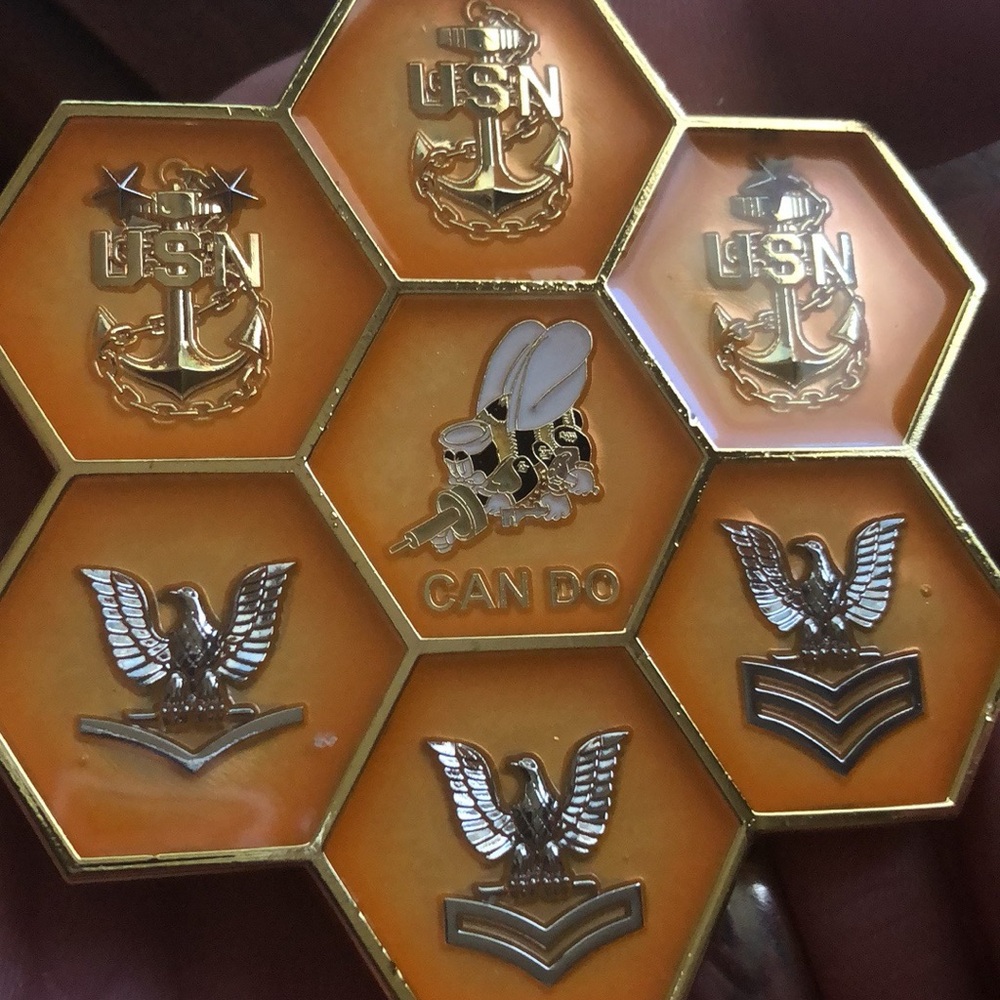 US Navy “Can Do” Seabee Honeycomb Coin – 2.5 Inch